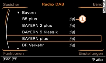 DAB-Senderliste bei Empfangsabbruch